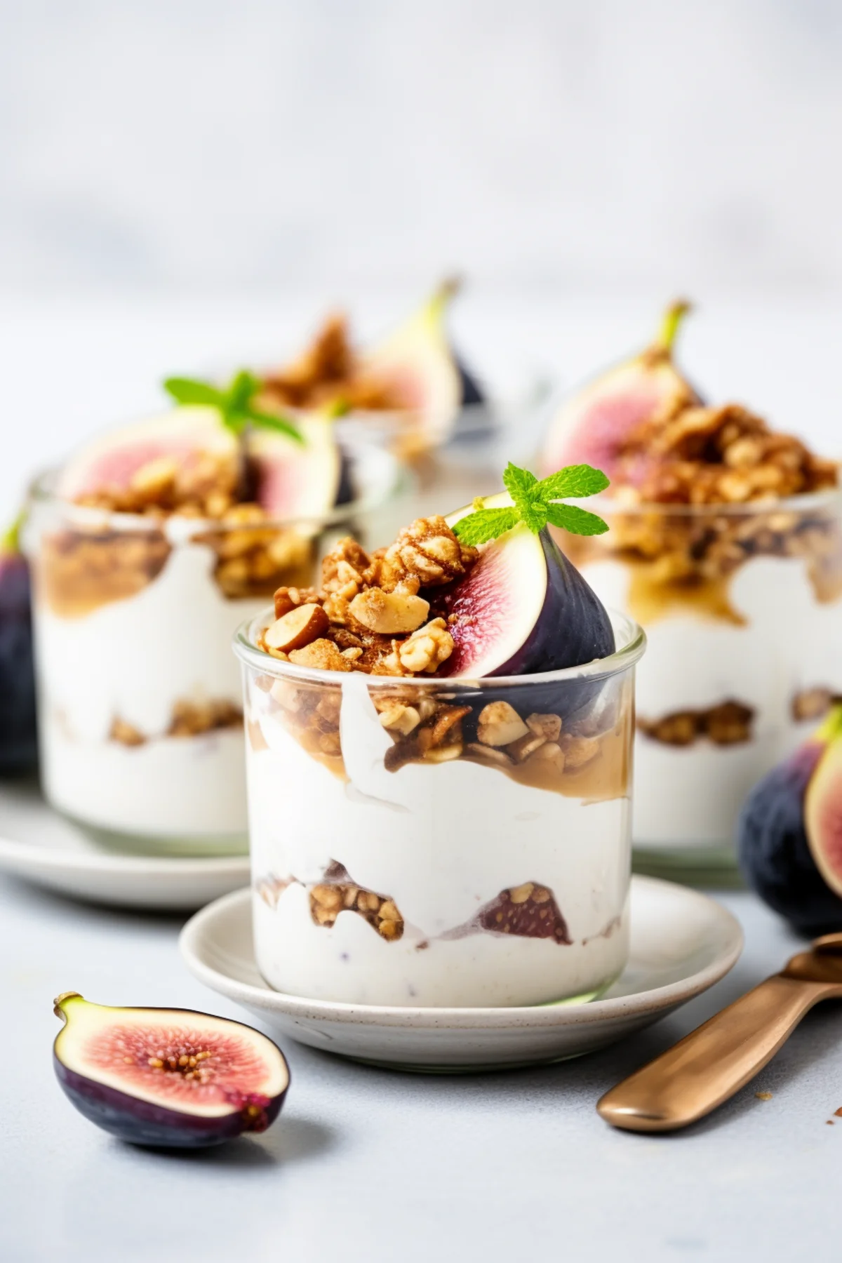 Greek Yogurt Parfait with Honey, Figs, and Walnuts_001