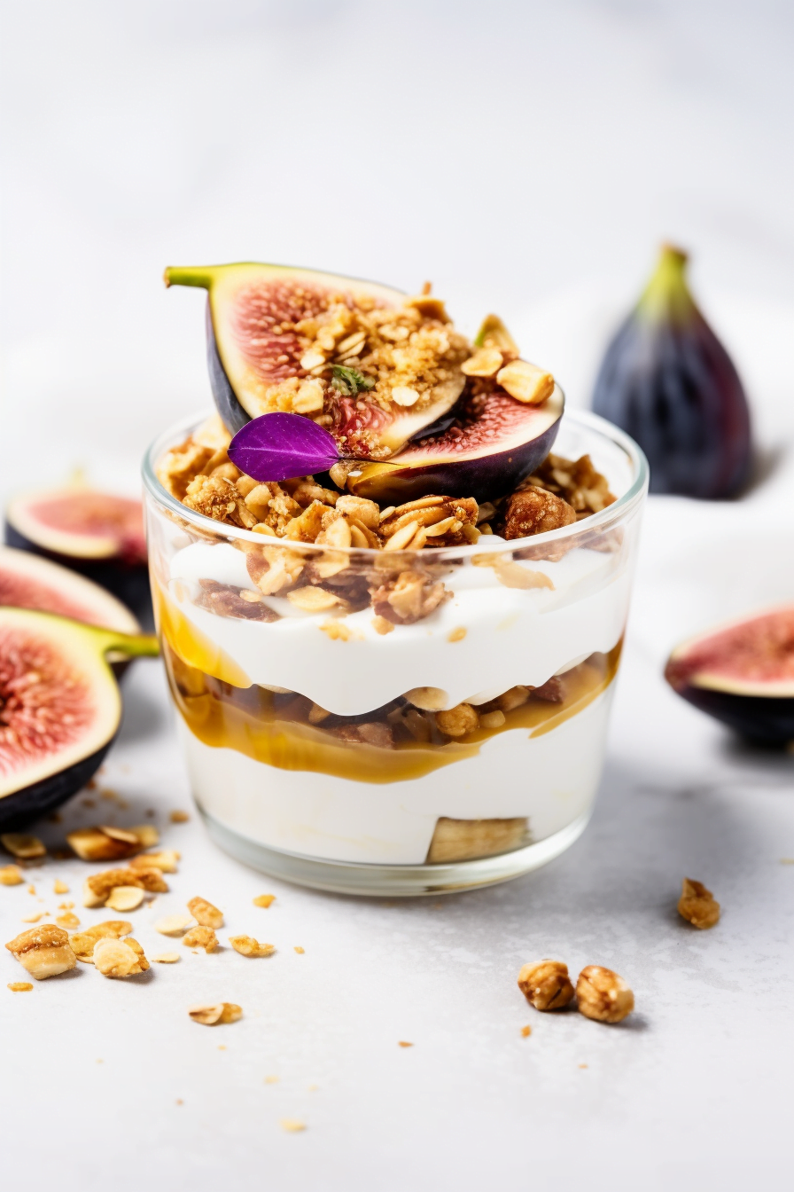 Layering Greek Yogurt Parfait