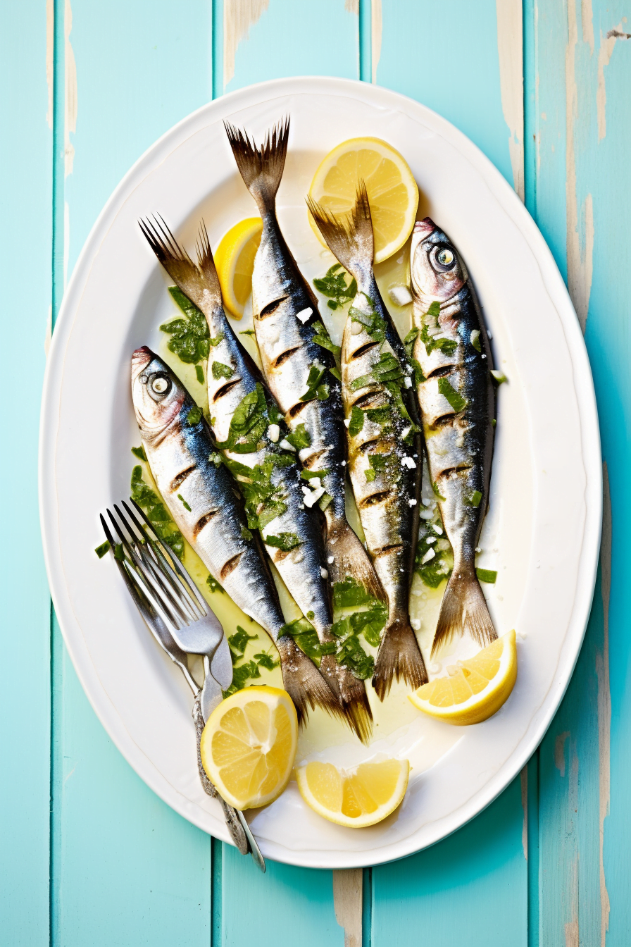 Grilled Sardines with Andalusian Green Sauce