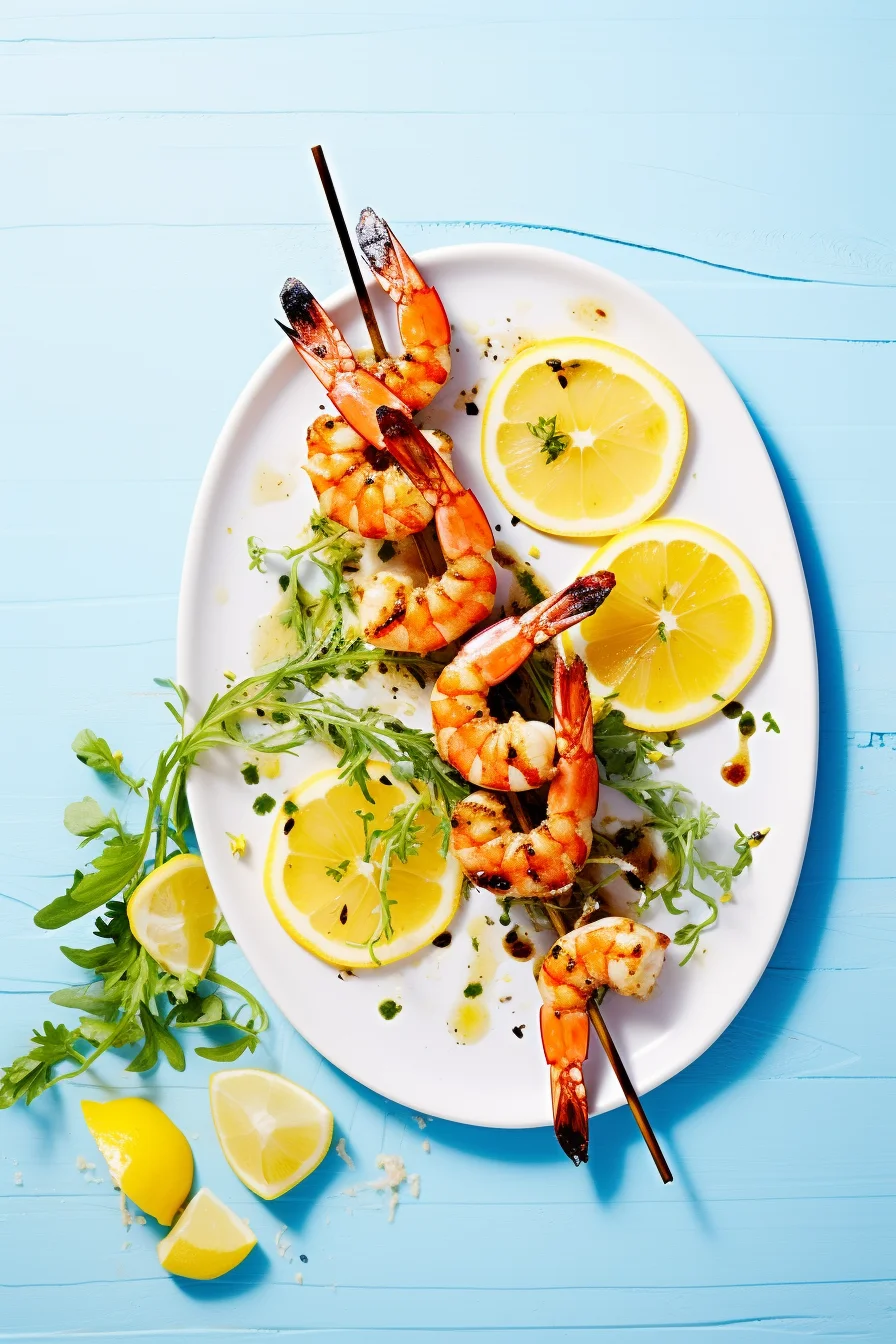 Marinated Shrimp Ready for Grilling