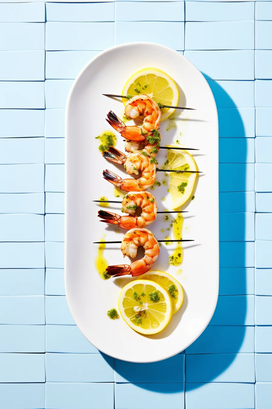 Grilled Shrimp with Garlic, Lemon, and Parsley