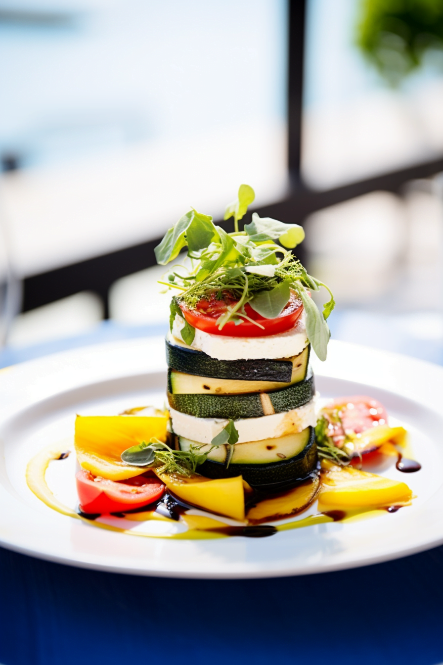 Grilled Vegetable Terrine with Basil Pesto