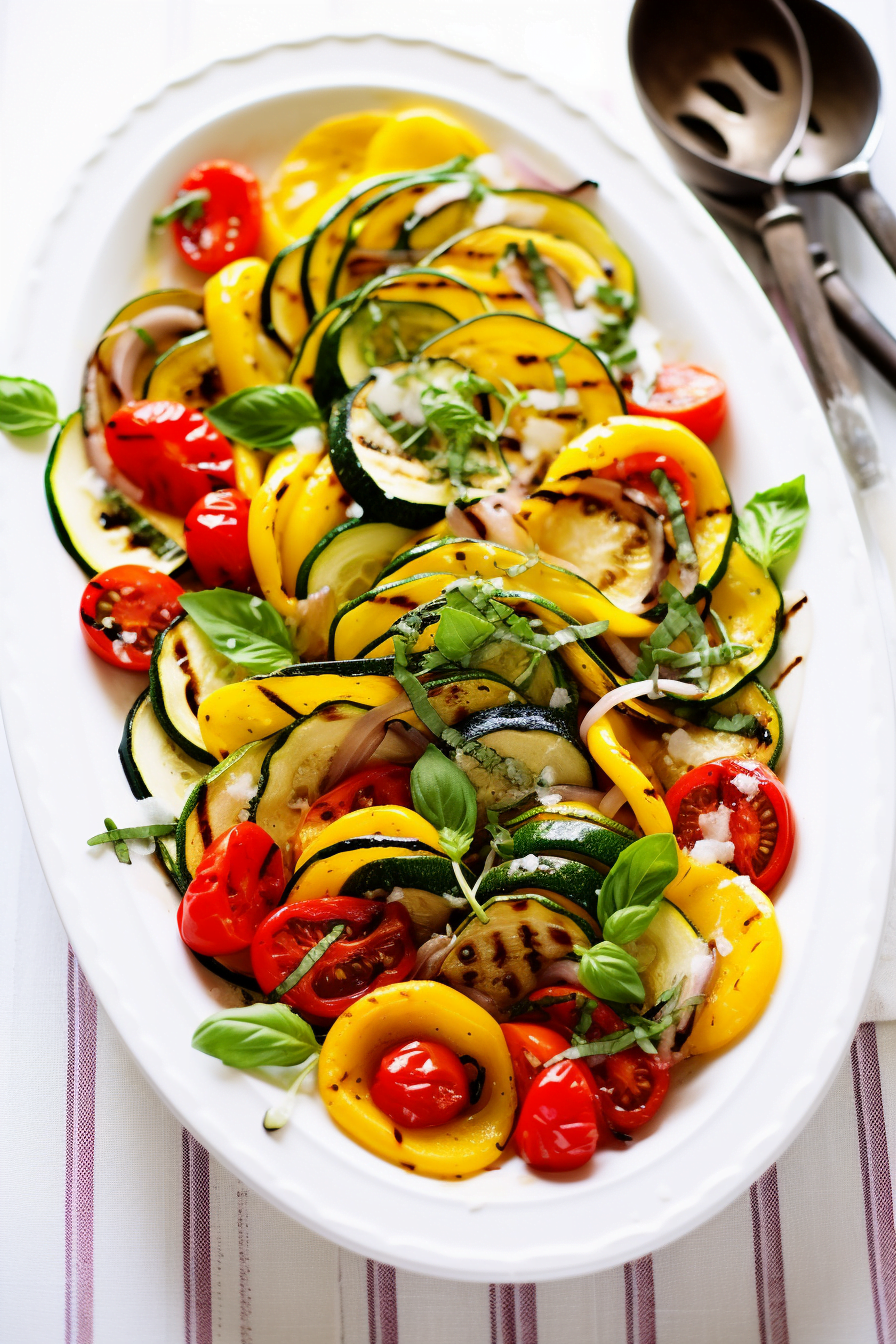 Grilled Vegetables with Sicilian Herb Dressing