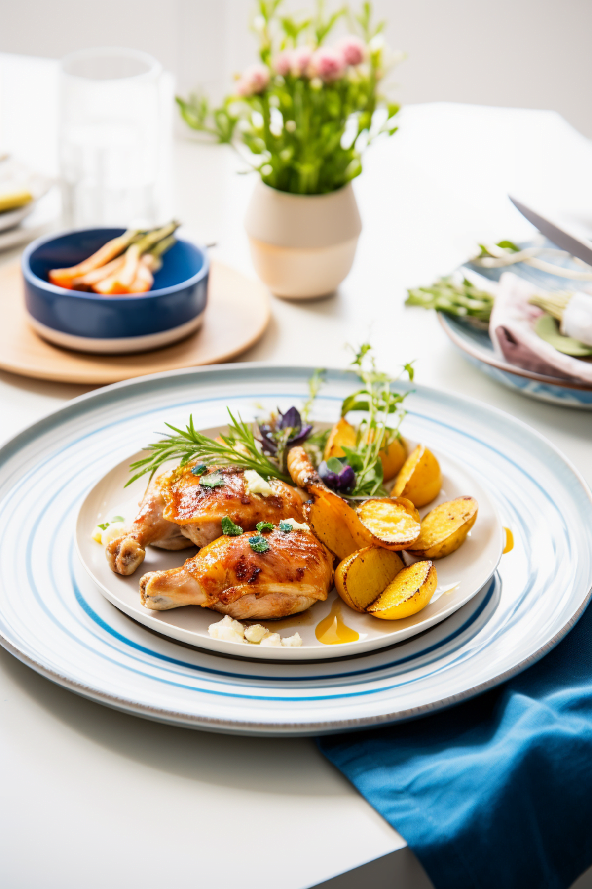 Honey Mustard Chicken with Roasted Carrots and Parsnips_001