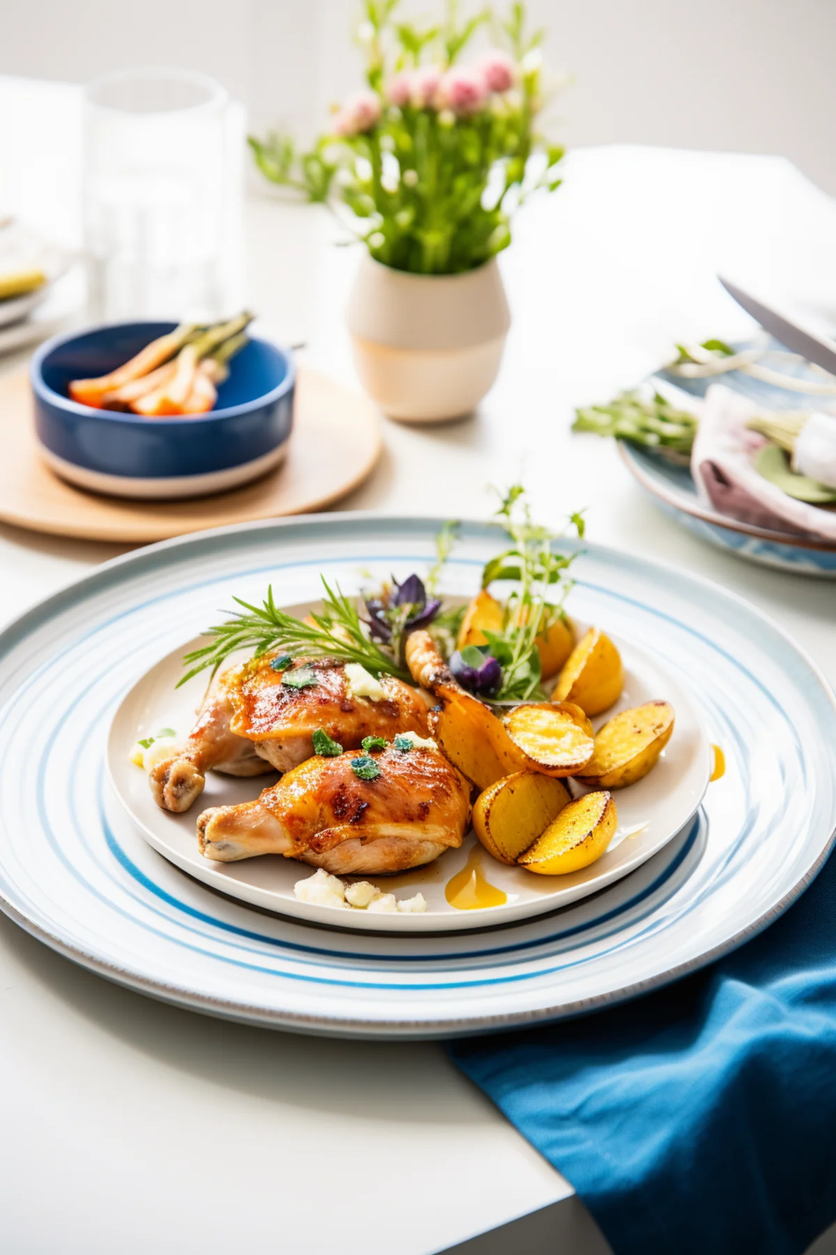 Honey Mustard Chicken with Roasted Carrots and Parsnips_001