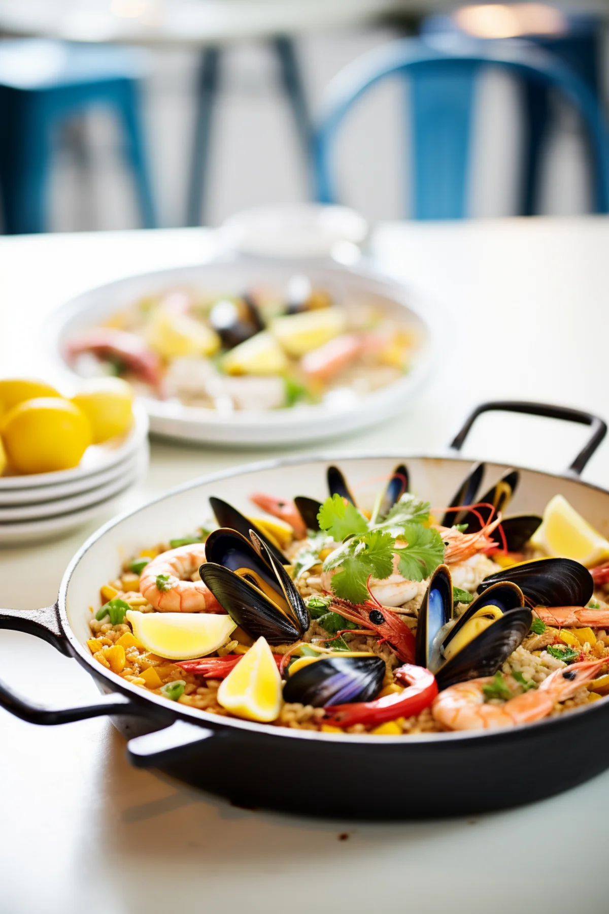 Ibizan Seafood Paella with Saffron and Lemon_001