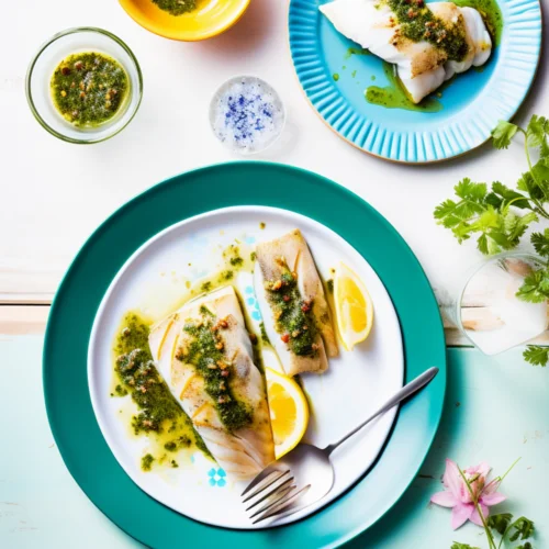 Israeli Baked Fish with Green Tahini Sauce_001