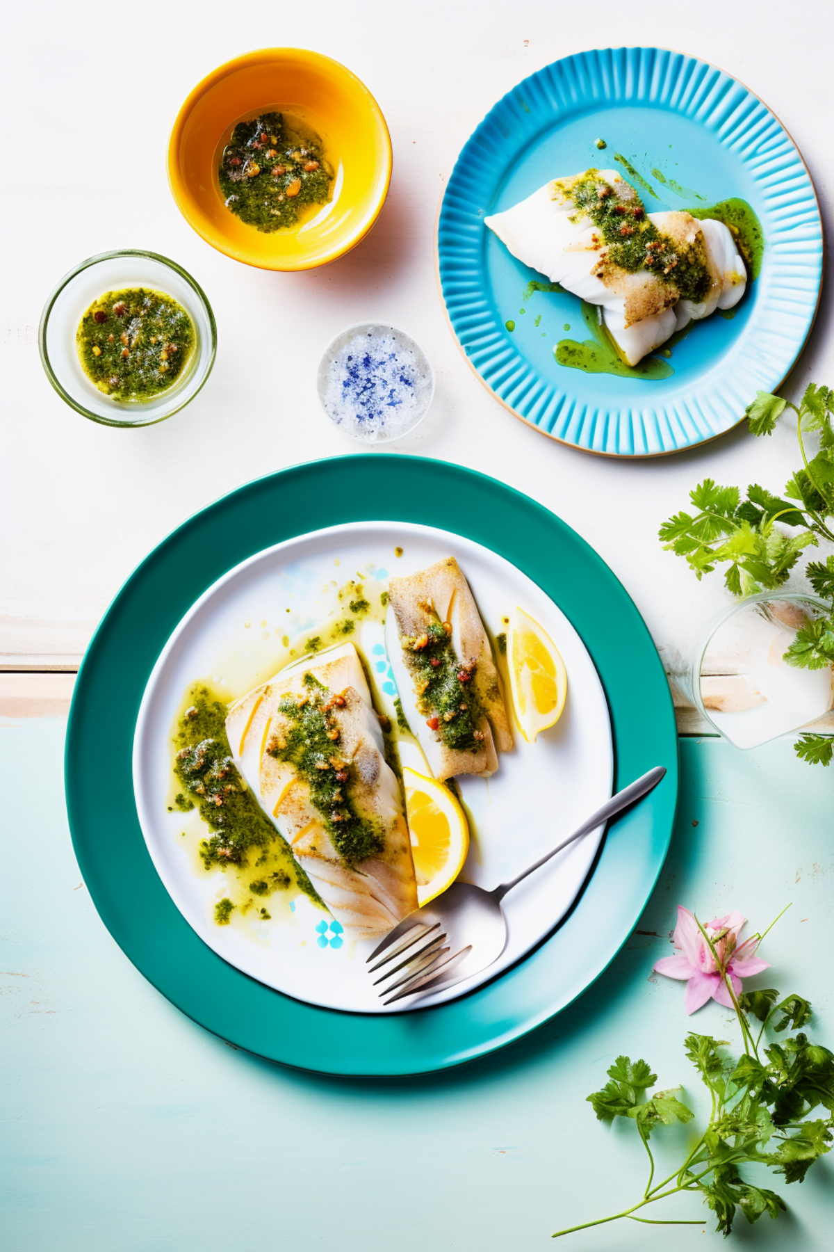 Israeli Baked Fish with Green Tahini Sauce_001