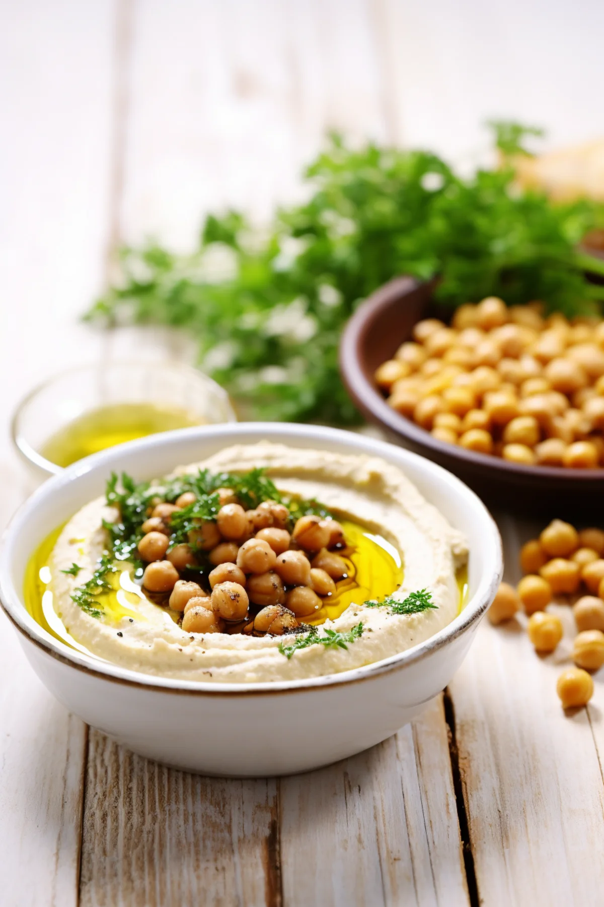 Israeli Hummus with Spiced Chickpeas and Olive Oil_001