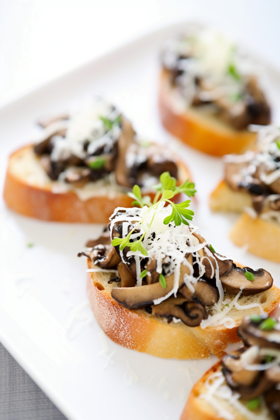 Italian Bruschetta with Wild Mushrooms and Truffle