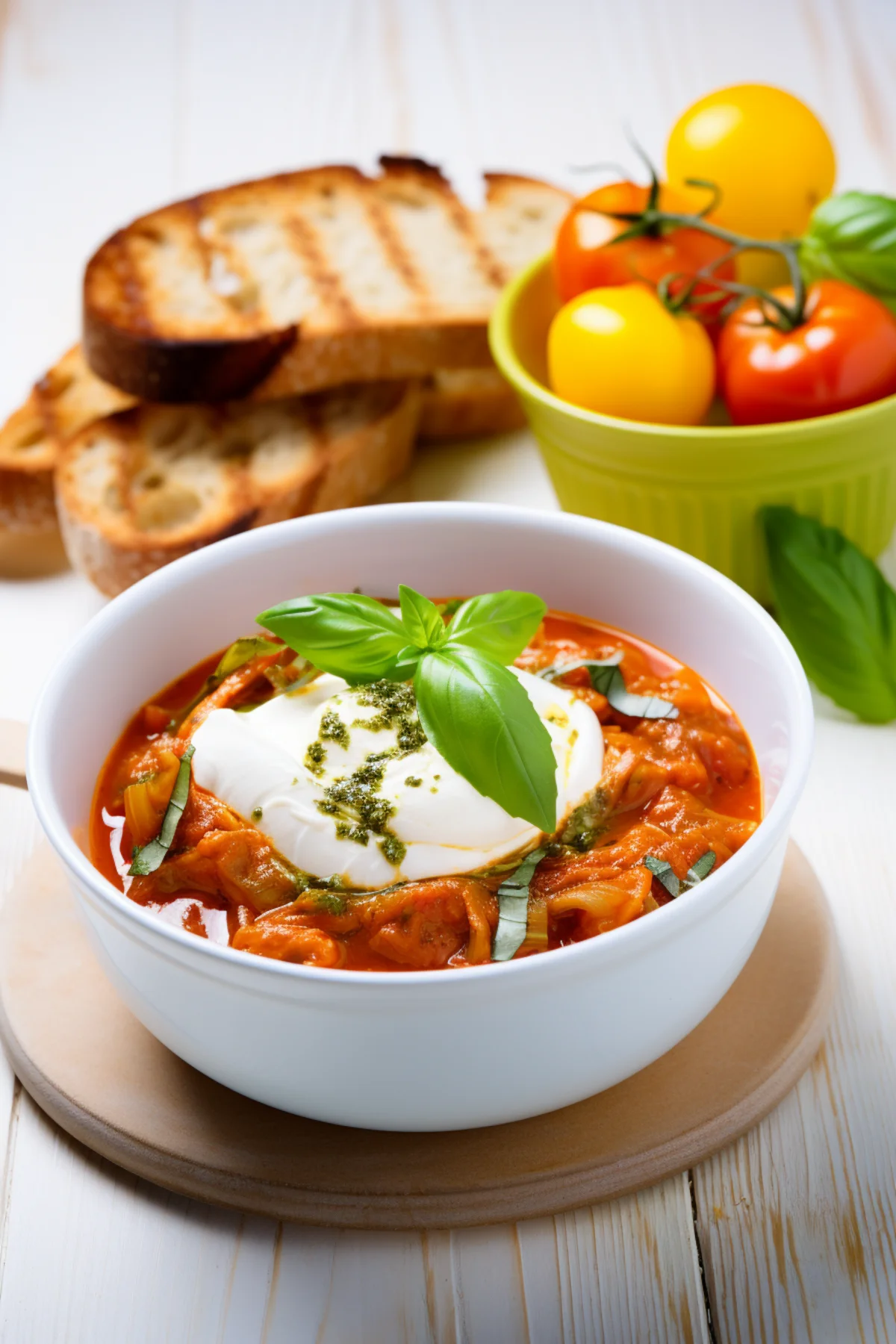 Italian Pappa al Pomodoro with Burrata and Basil Pesto_001