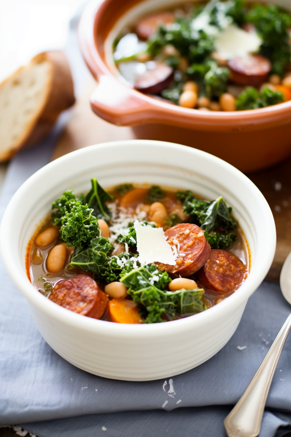 Kale and White Bean Soup with Chorizo and Thyme_001