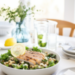 Kale Caesar Salad with Lemon Garlic Dressing and Grilled Chicken_001