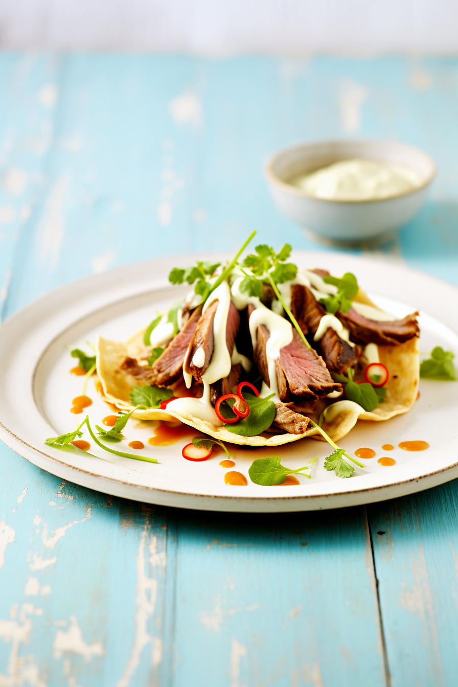 Preparing Lamb Gyro Tacos