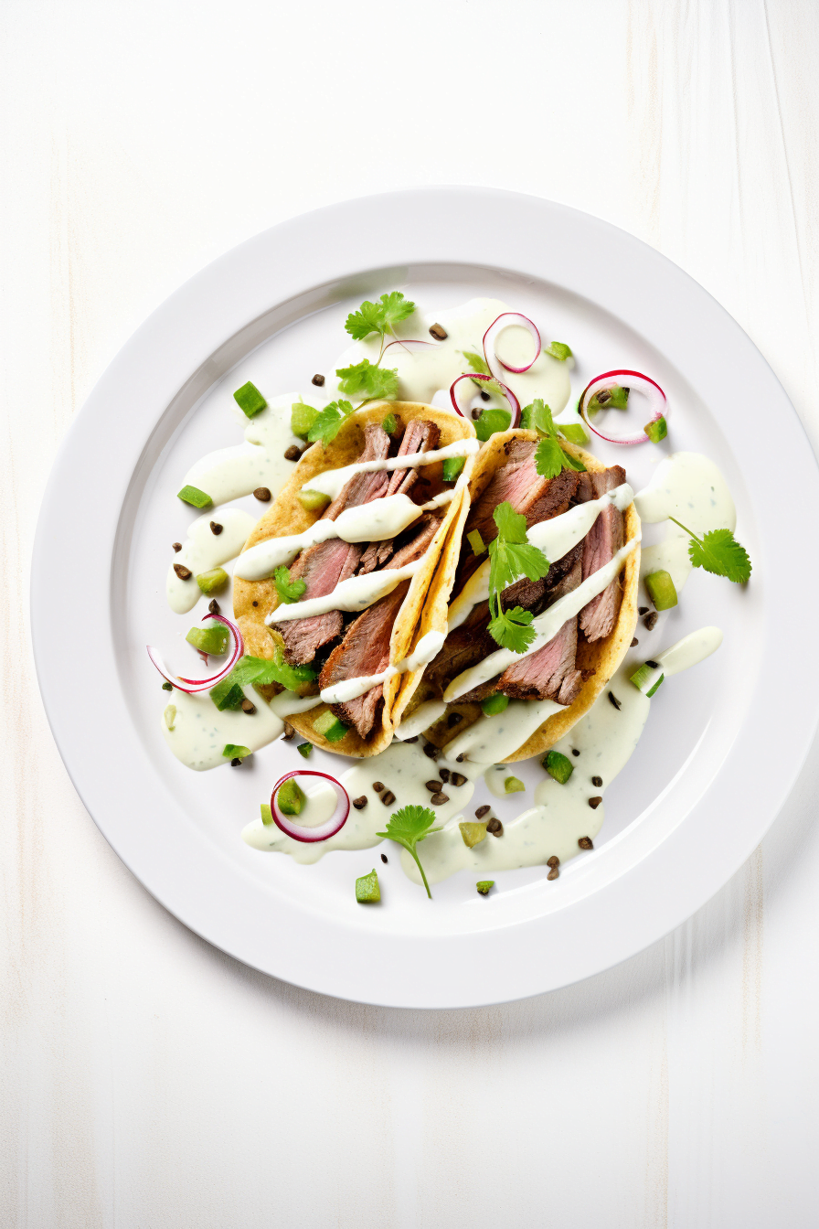 Lamb Gyro Tacos with Cucumber Salsa and Garlic Sauce