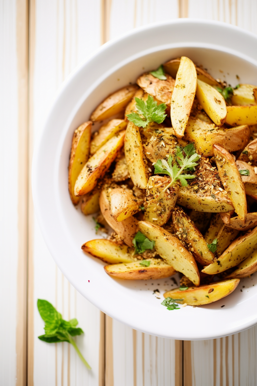 Preparing Lebanese Batata Harra