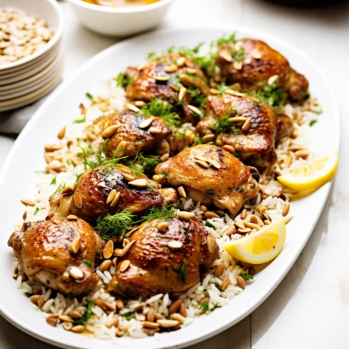 Lebanese Chicken and Rice with Cinnamon and Nuts (Riz a Djej)_001