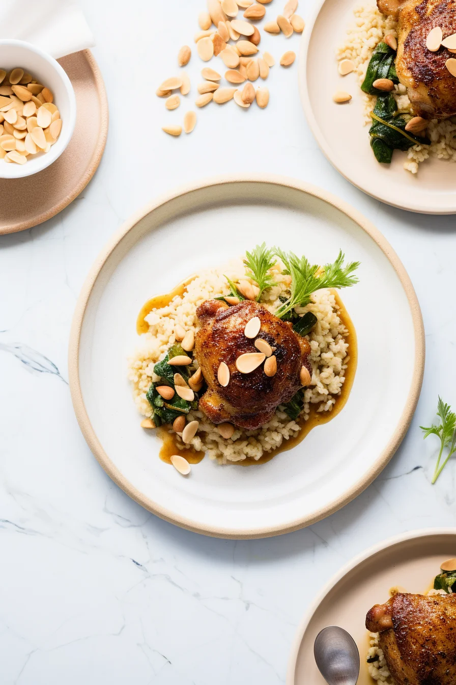 Ingredients for Lebanese Chicken and Rice with Cinnamon and Nuts (Riz a Djej)