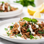 Lebanese Mujadara with Caramelized Shallots and Mint Yogurt_001