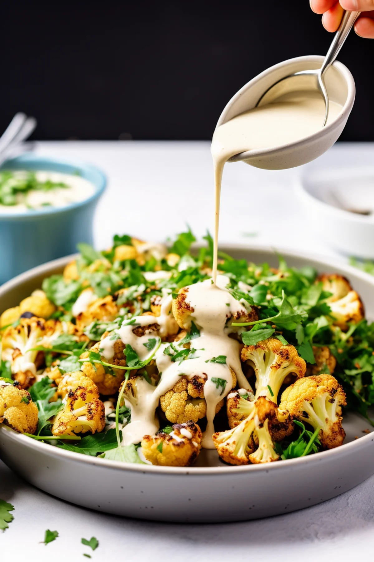 Lebanese Roasted Cauliflower with Tahini Sauce_001