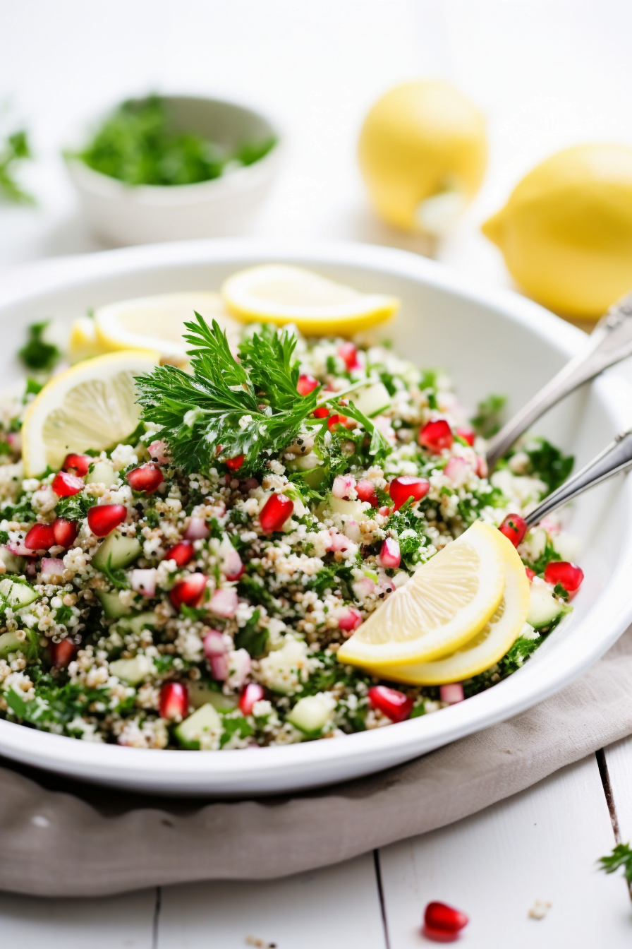 Lebanese Tabouleh with Quinoa and Pomegranate