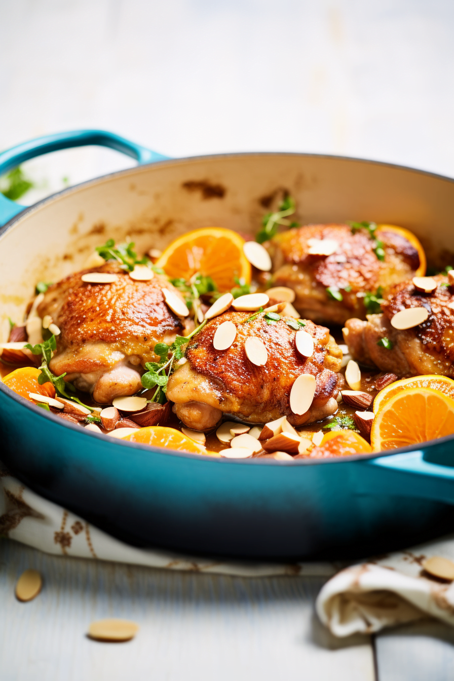 Preparing Libyan Spiced Chicken with Apricots and Almonds (Tajin Dajaj)