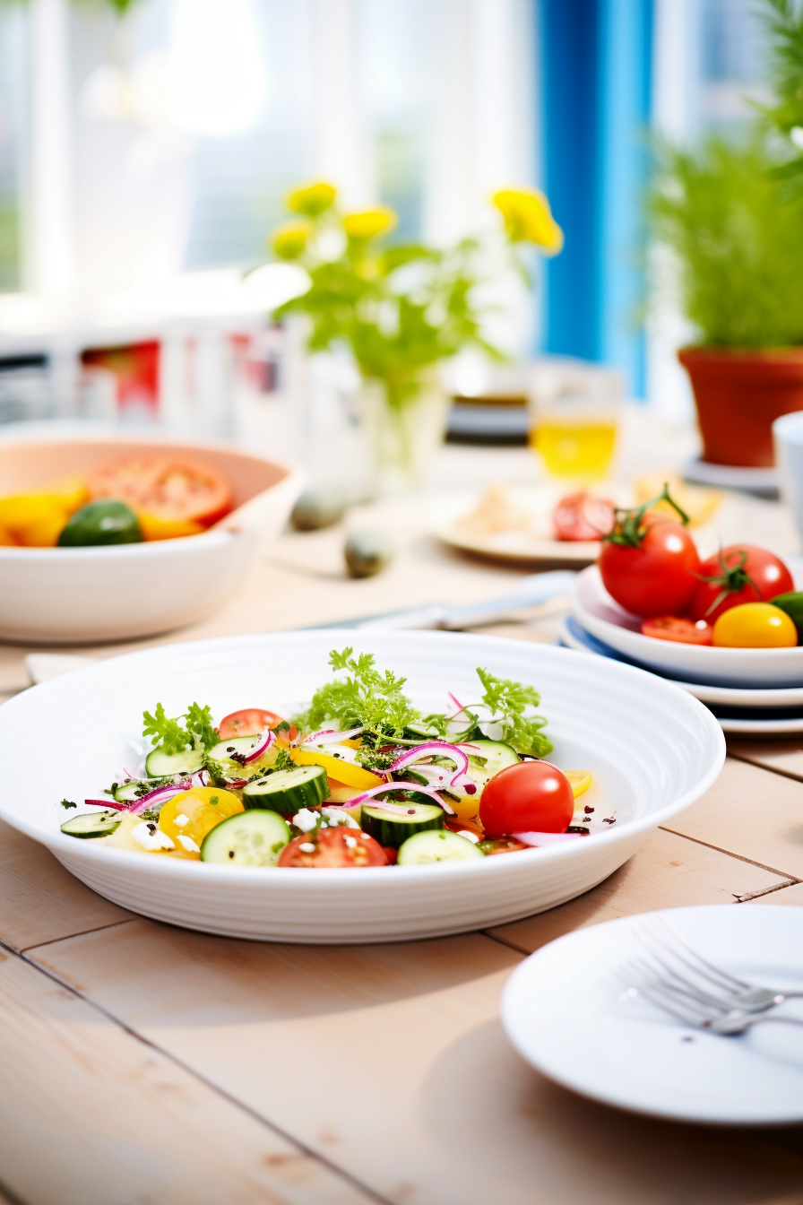 Ingredients for Libyan Spicy Tomato and Cucumber Salad