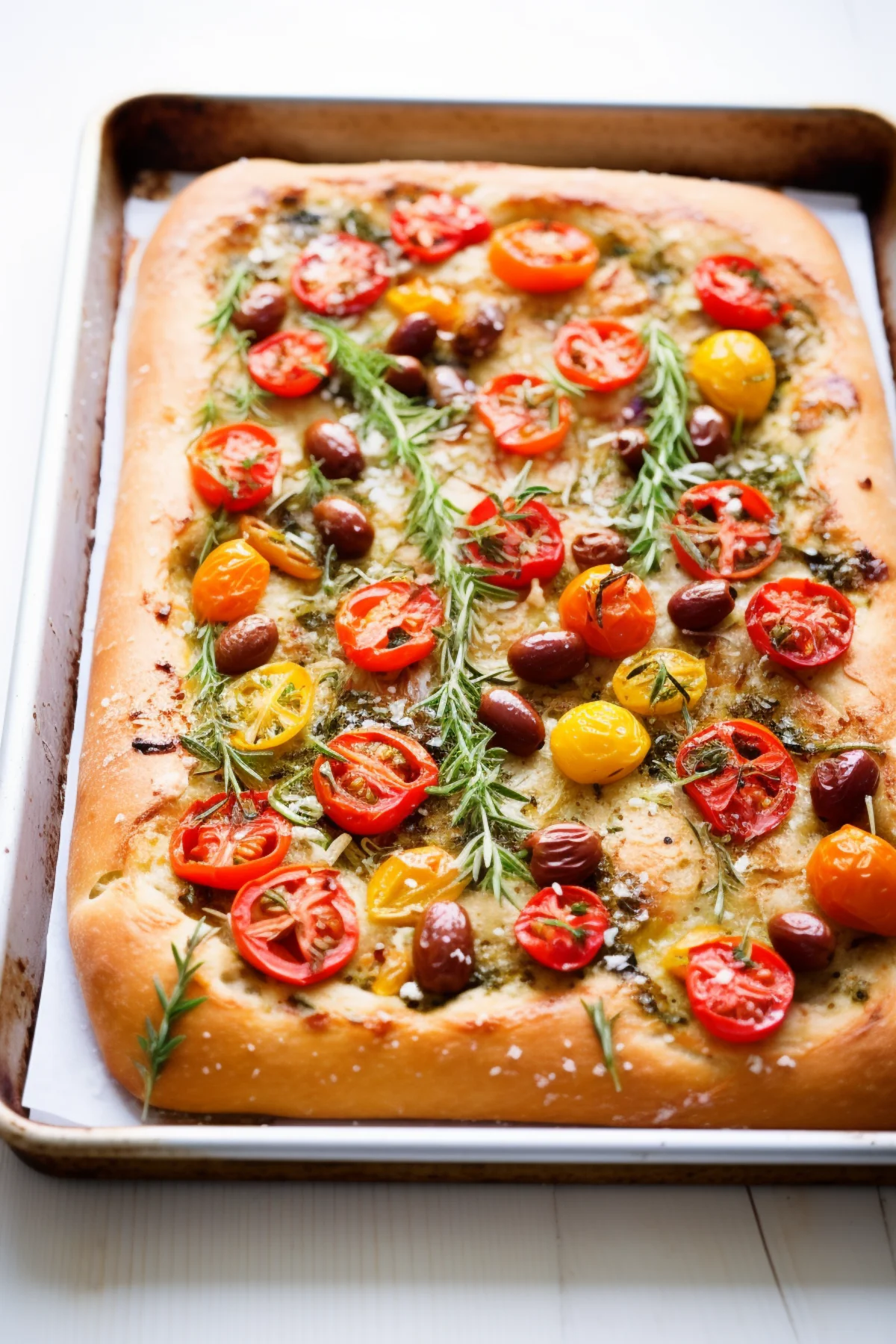Ligurian Cherry Tomato and Olive Focaccia_001