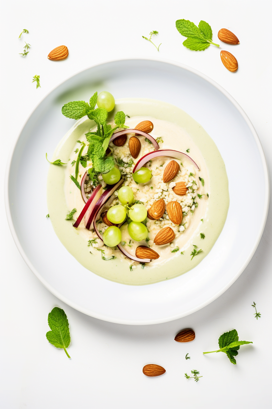Mallorcan Almond Gazpacho with Grapes