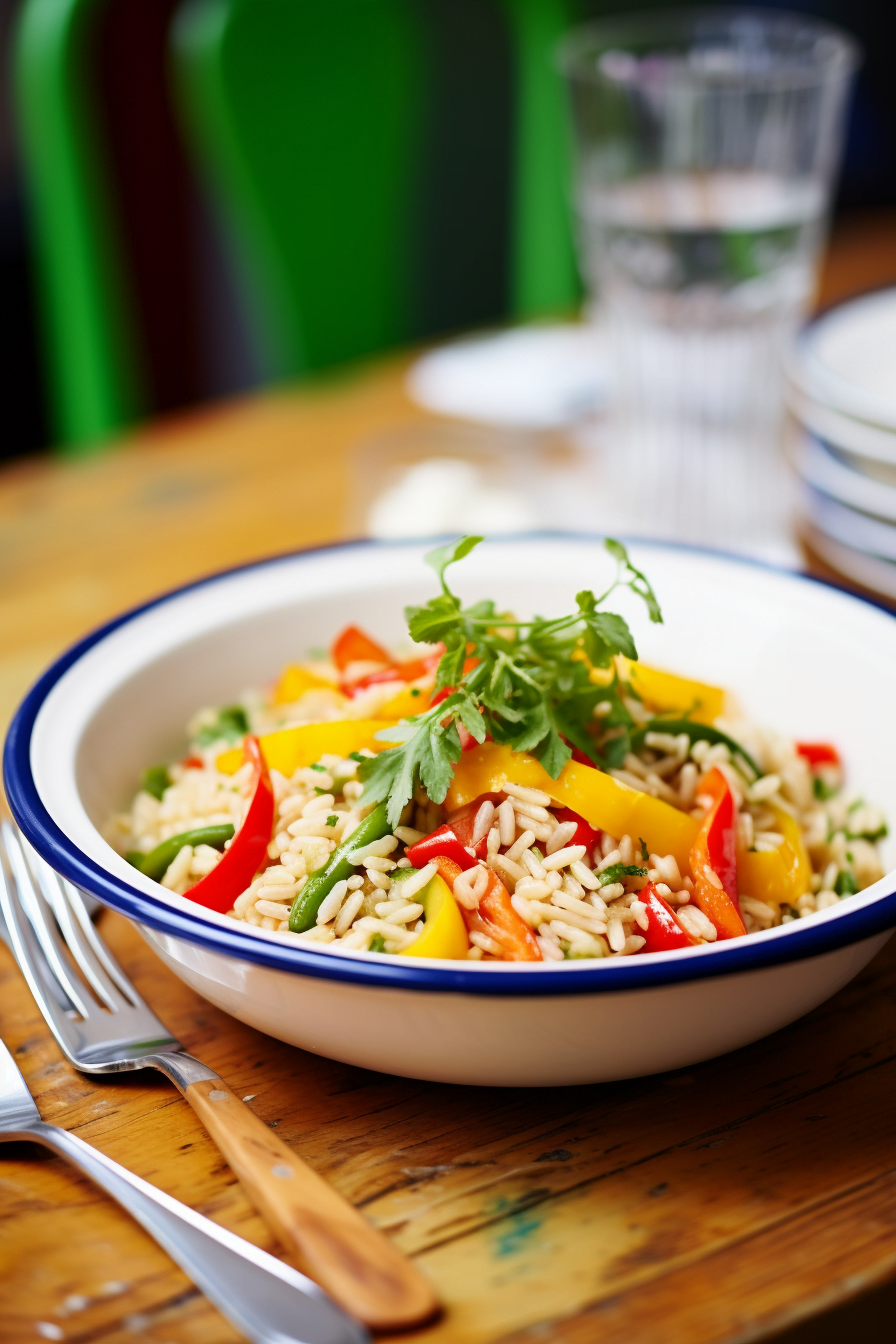 Mallorcan Saffron Rice with Vegetables (Arroz Brut)