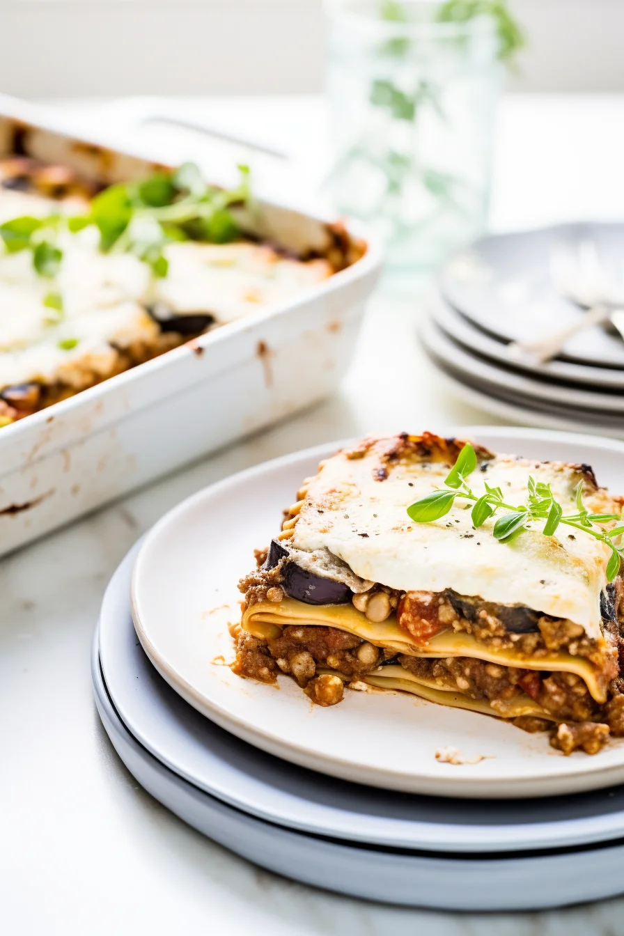 Mediterranean Lentil and Eggplant Lasagna