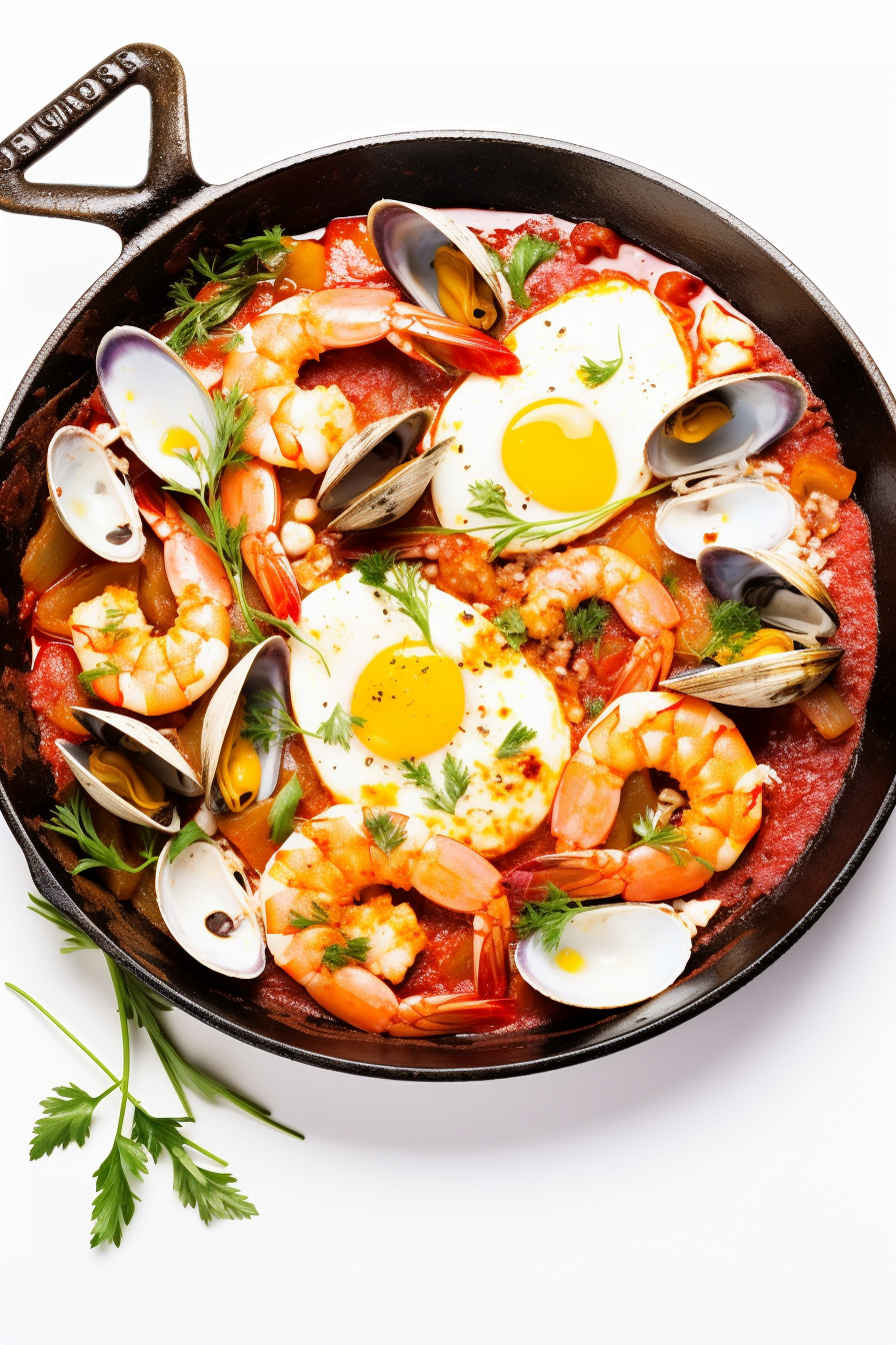 Mediterranean Seafood Shakshuka with Shrimp and Fennel