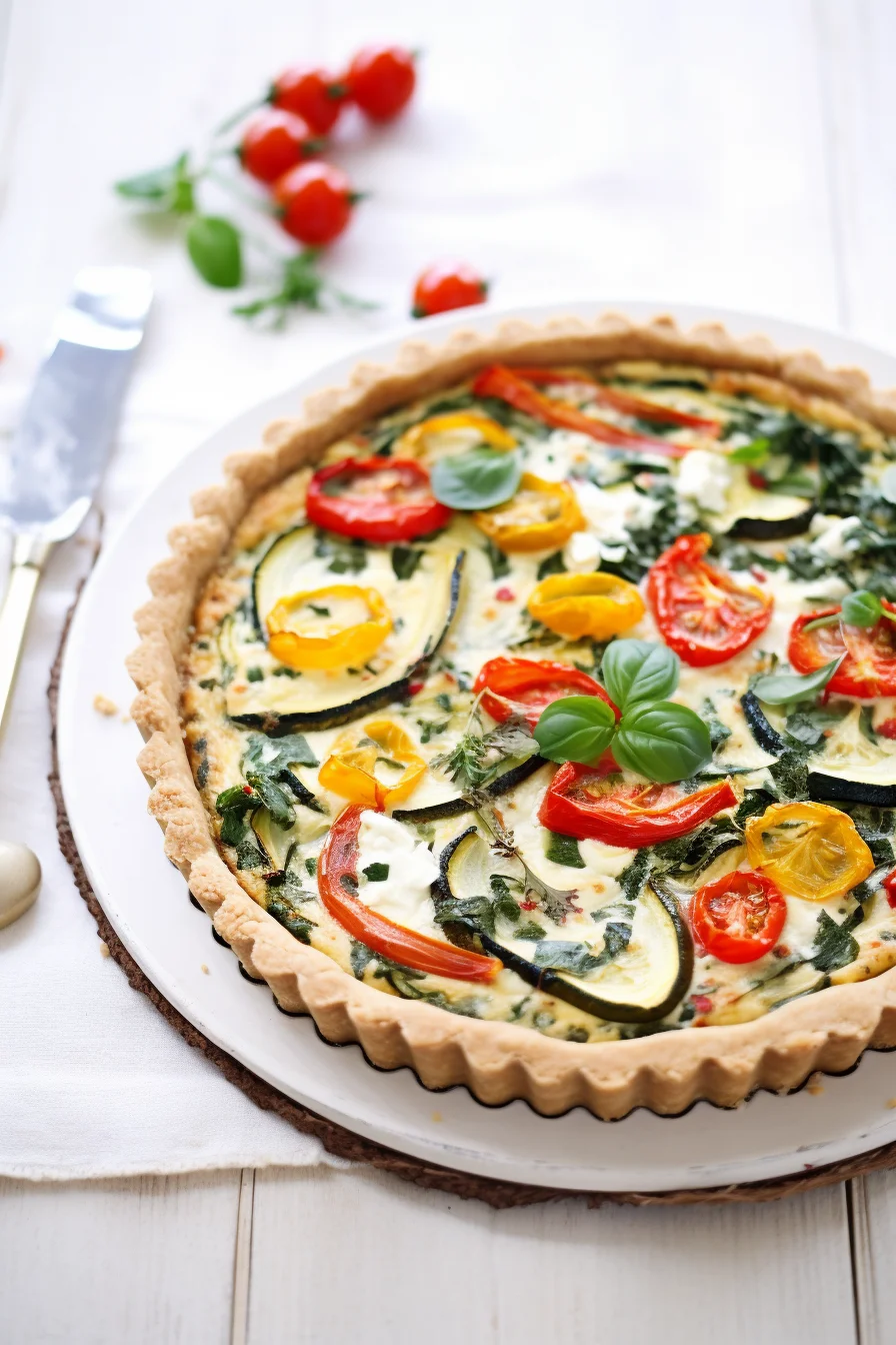 Ingredients for Mediterranean Vegetable Quiche