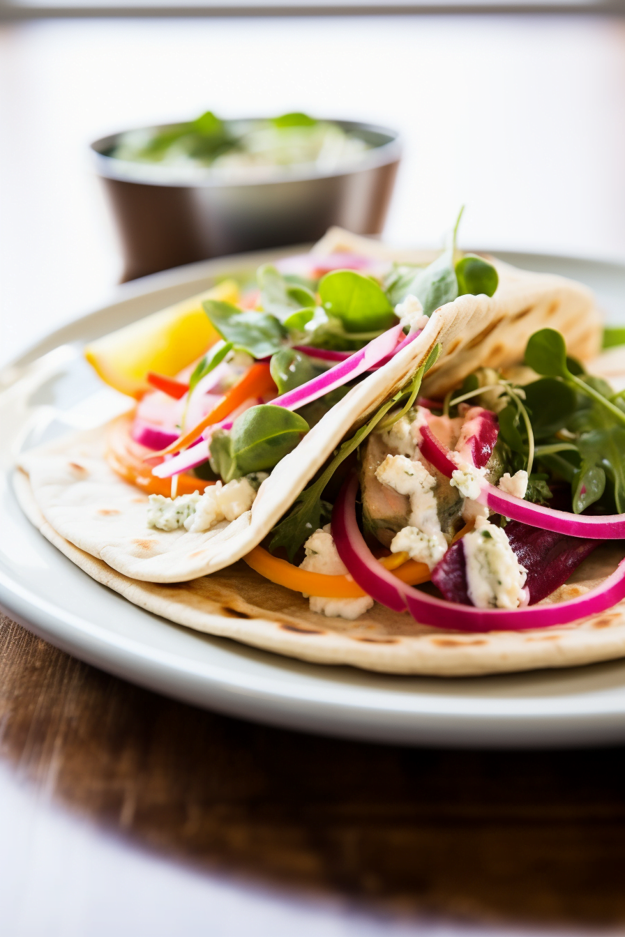 Ingredients for Mediterranean Veggie Wrap