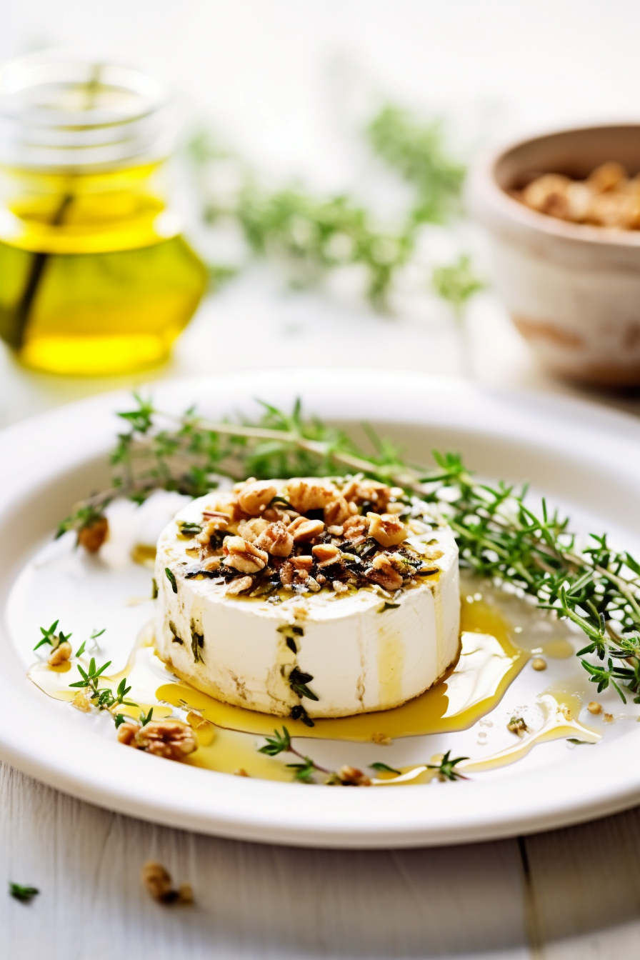 Menorcan Baked Goat Cheese with Honey and Walnuts