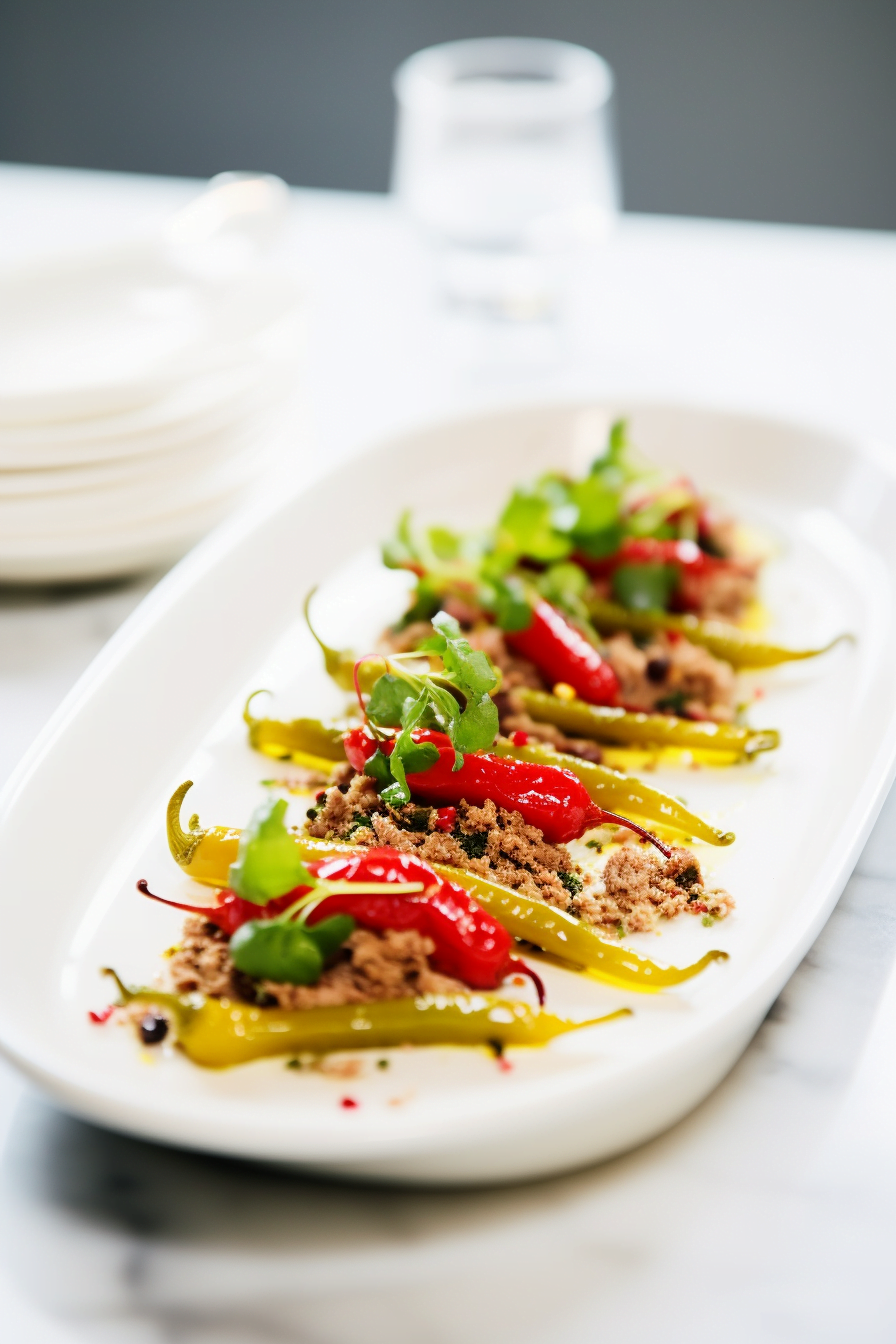 Preparing Menorcan Peppers Stuffed with Tuna and Capers