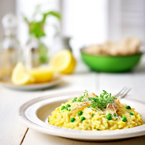 Milanese Saffron Risotto with Peas (Risotto alla Milanese)_001