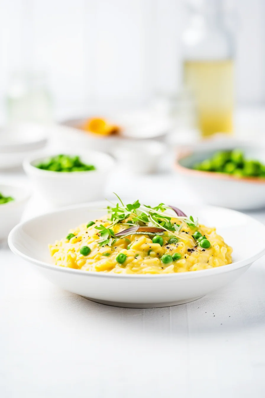 Milanese Saffron Risotto with Peas