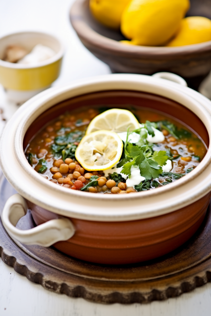 Moroccan Lentil and Spinach Soup (Harira)