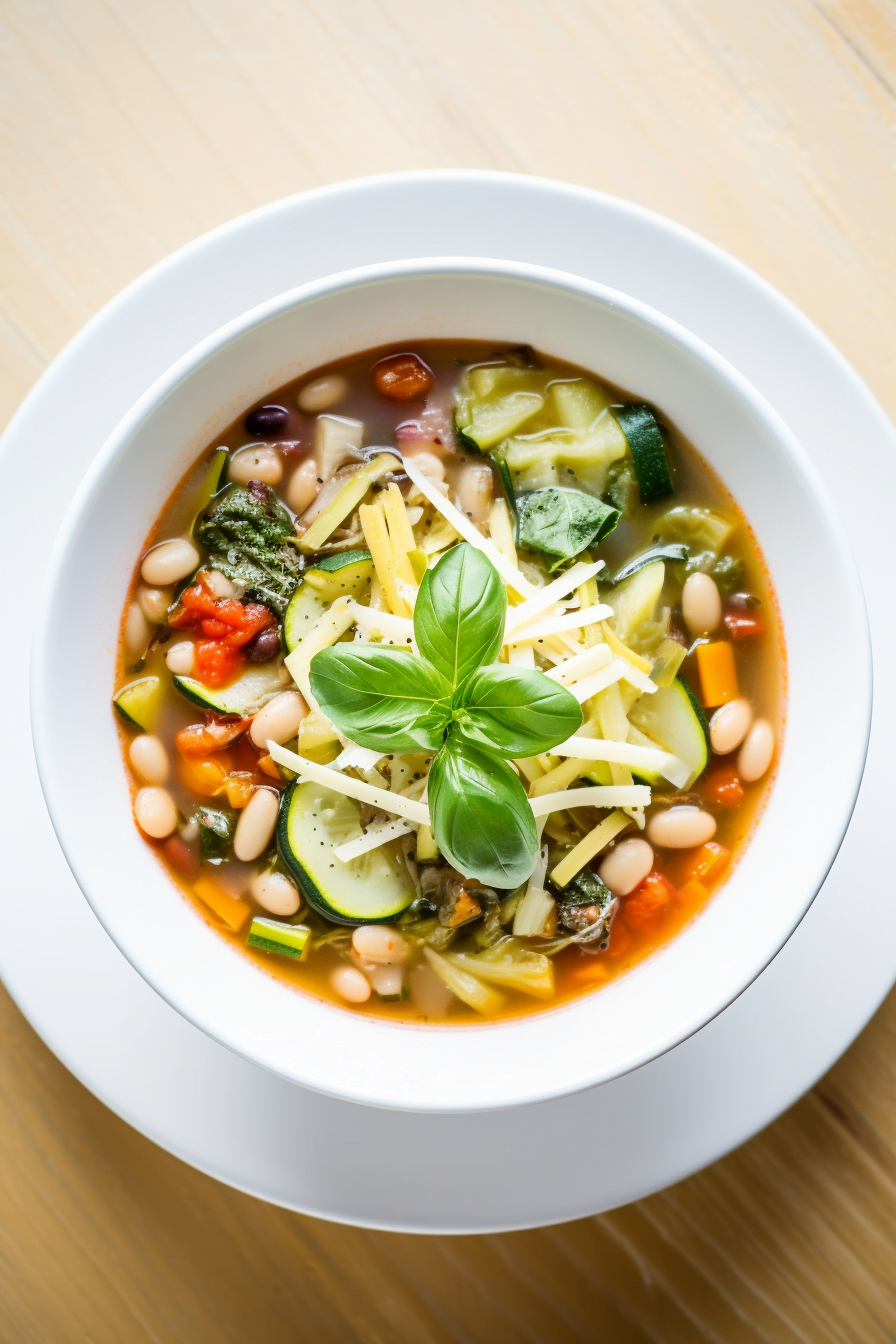 Ingredients for Neapolitan Zucchini and Basil Minestrone