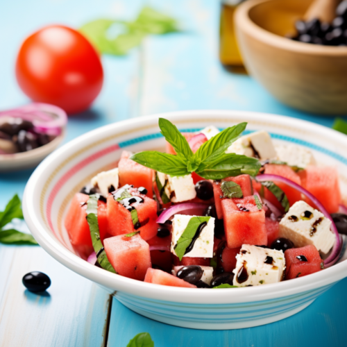 Palestinian Watermelon and Feta Salad with Mint_001