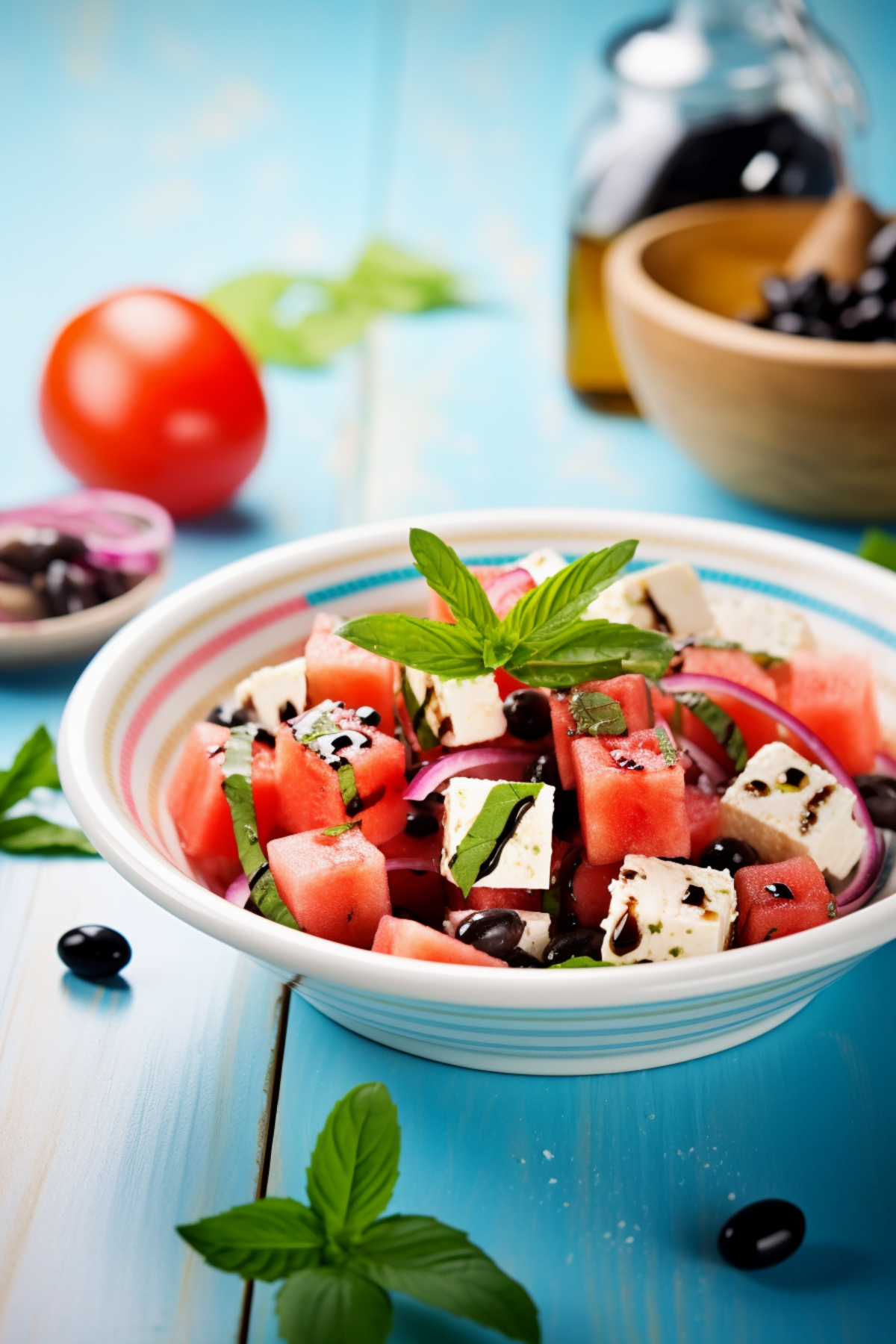 Palestinian Watermelon and Feta Salad with Mint_001