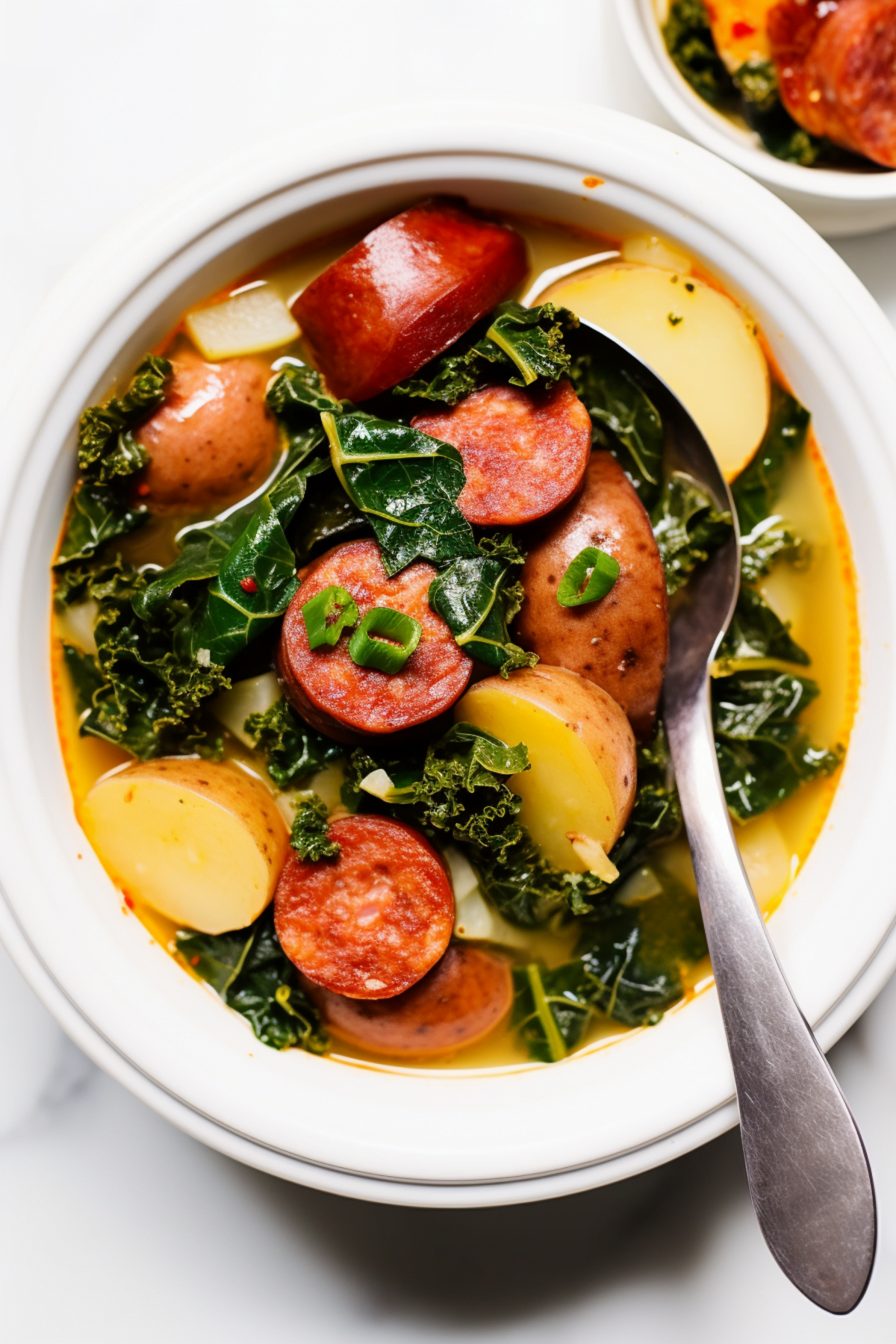 Portuguese Caldo Verde with Chorizo and Kale_001