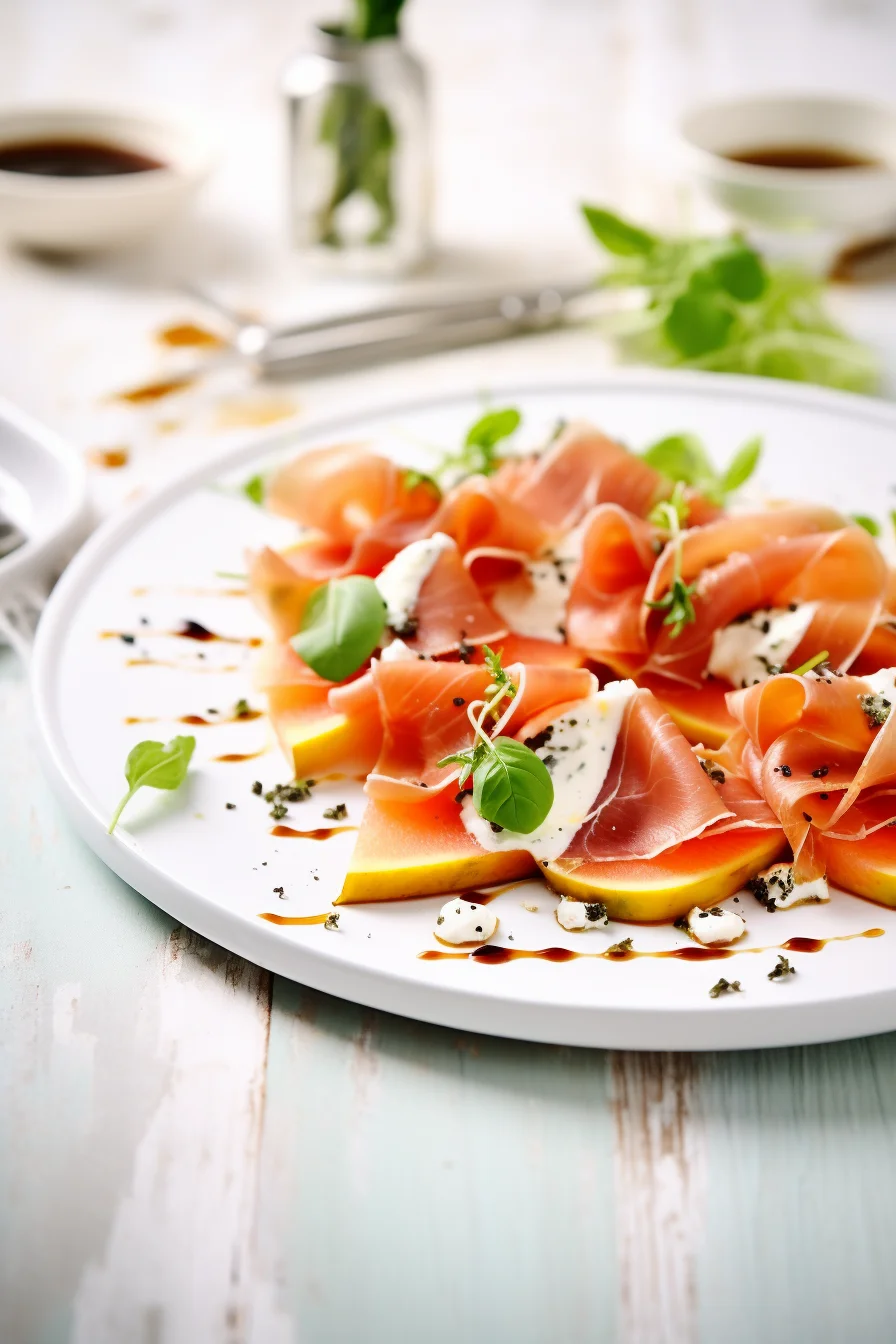 Prosciutto and Melon with Balsamic Reduction