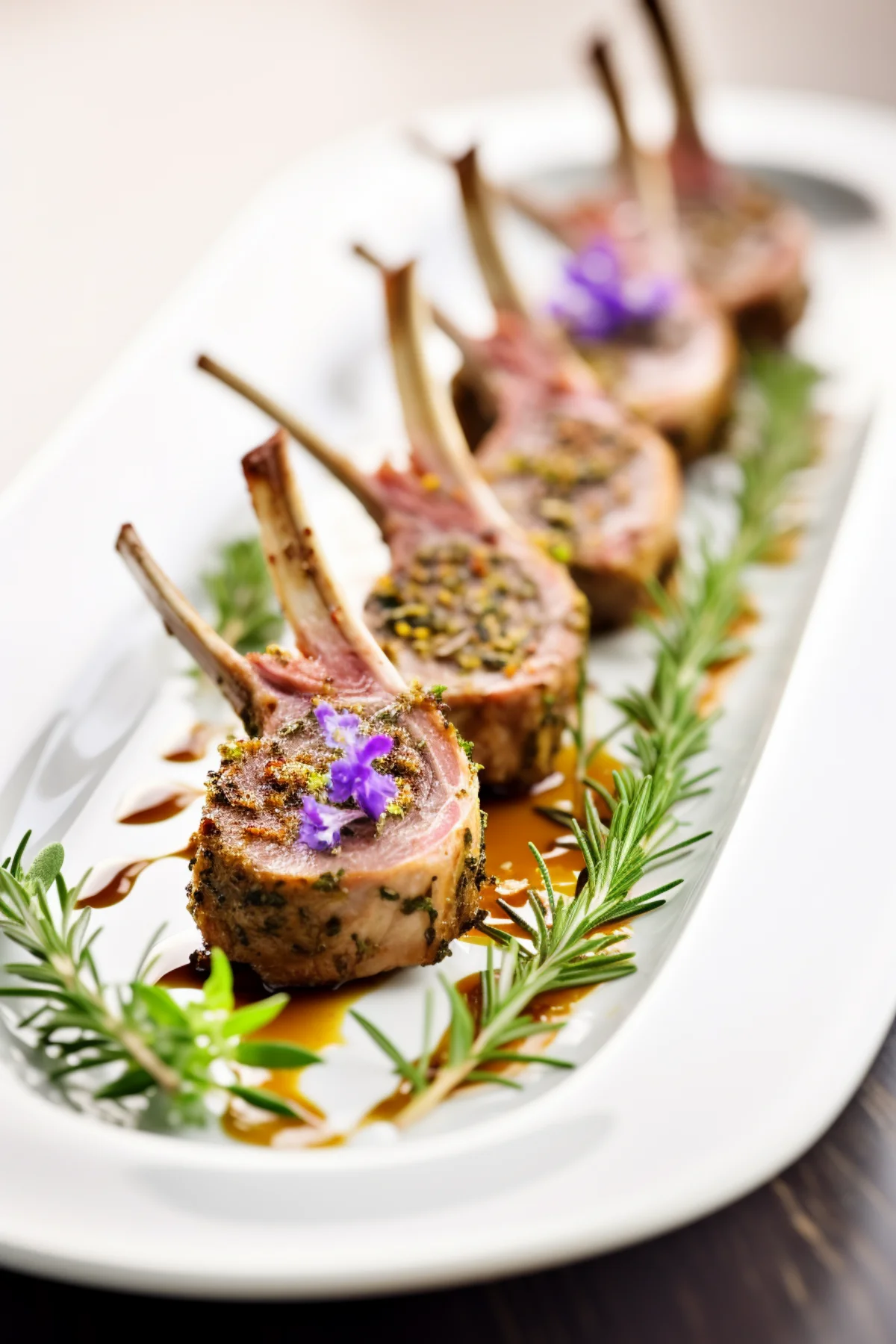 Provencal Herb-Crusted Rack of Lamb with Lavender Honey Glaze_001
