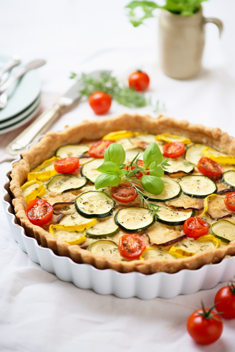 Ingredients for Provencal Vegetable Quiche