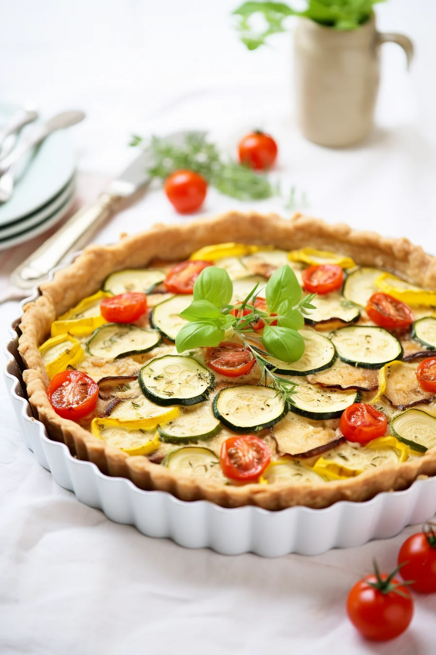 Ingredients for Provencal Vegetable Quiche