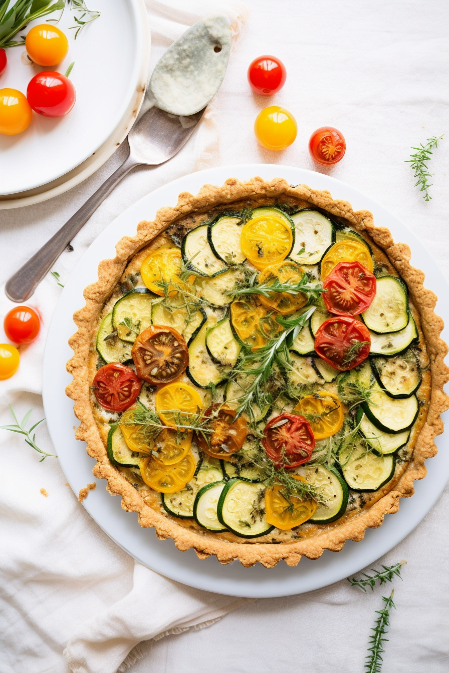 Provencal Vegetable Quiche with Whole Wheat Crust