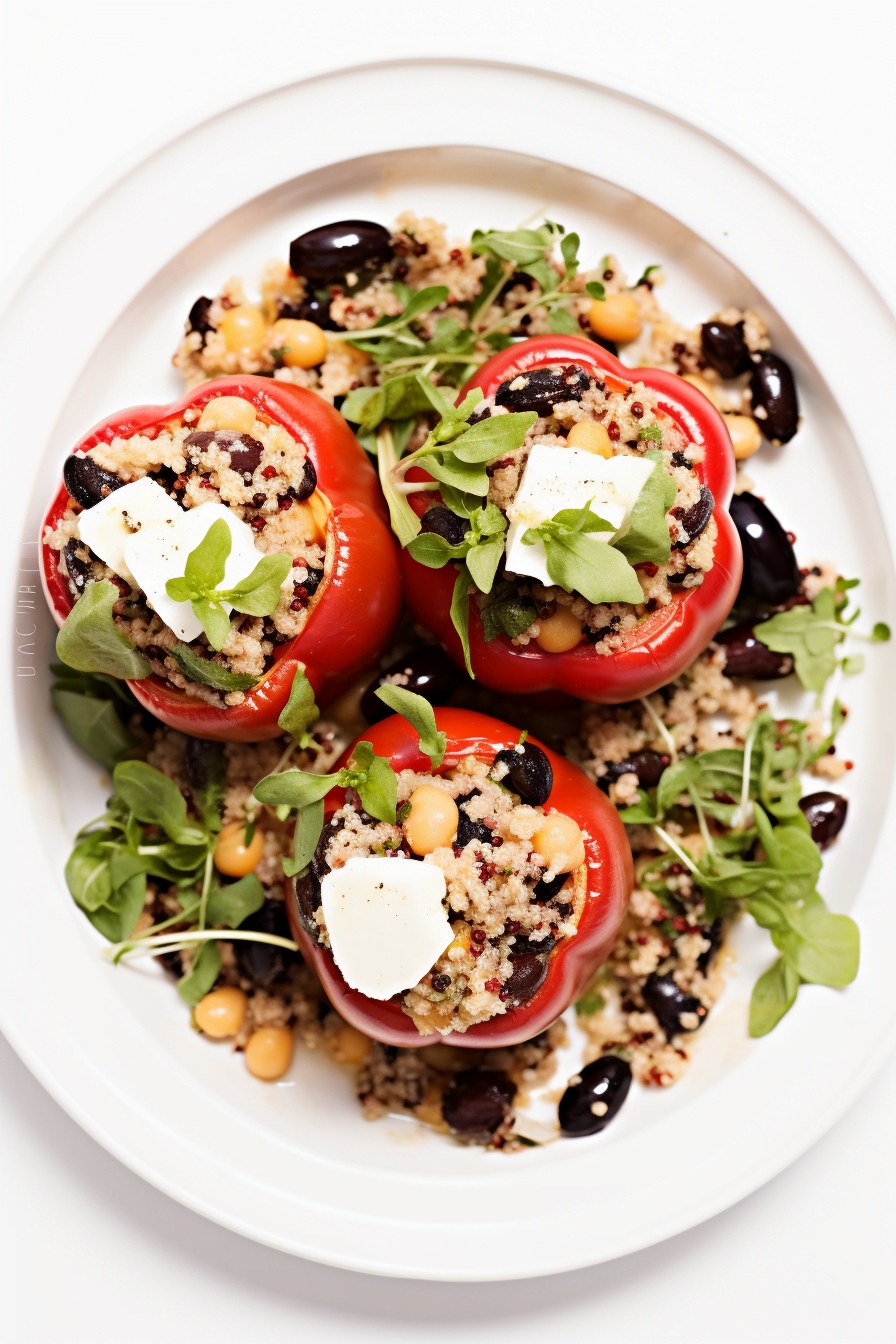 Quinoa and Black Bean Stuffed Tomatoes