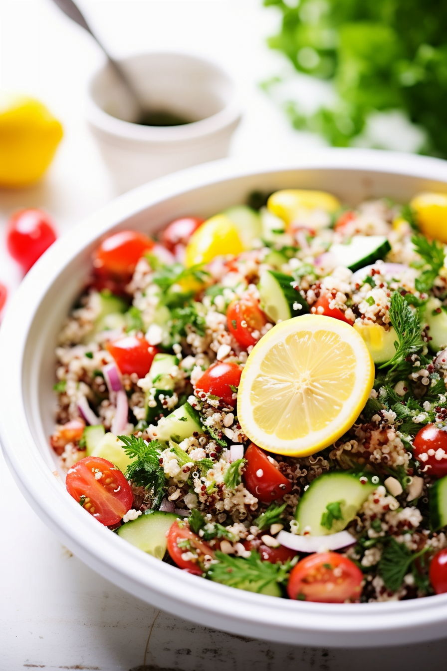 Quinoa Tabbouleh with Fresh Herbs and Lemon